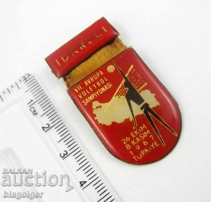 Campionatul European de Volei Masculin 1967 - Ecuson cu preț 37.99 BGN | € 19.42 Campionatul European de Volei Masculin 1967 - Ecuson cu preț 37.99 BGN | € 19.42