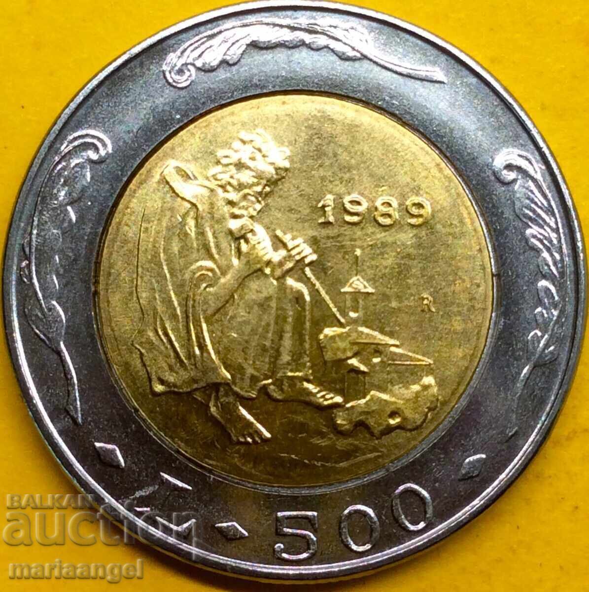 Сан Марино 1989 500 Лири  UNC биметална с цена 4.00 лв. | € 2.05