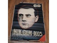 1930 Afiș original iluzionist Nick Dim Lithografie Kos