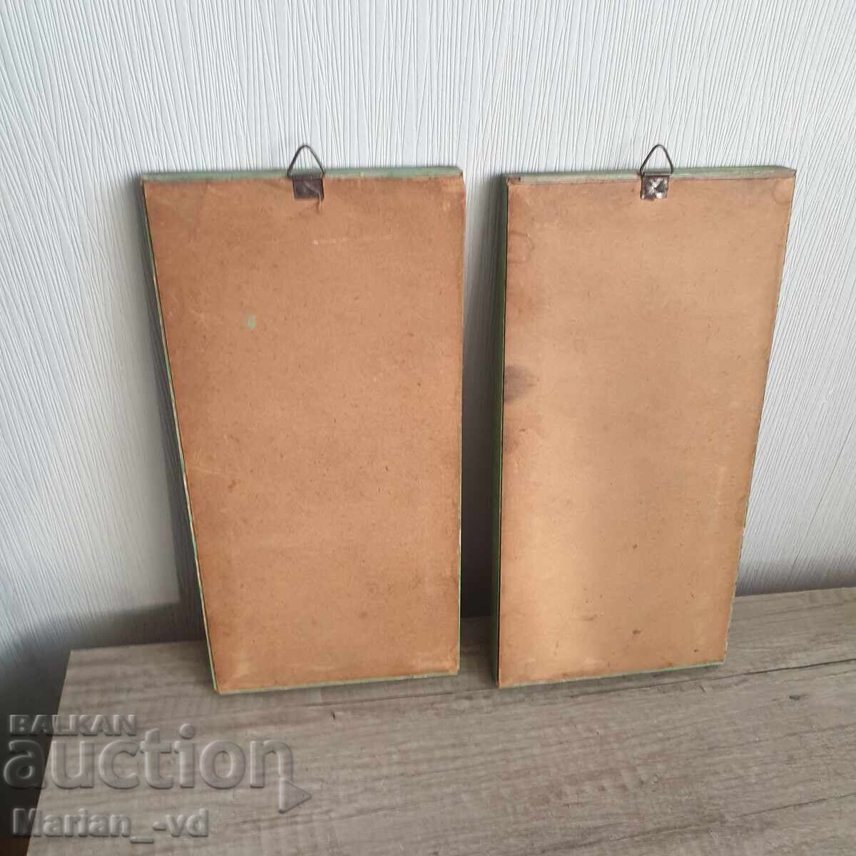 Picturi vechi mici „Peisaj lacustru”, pictate pe sticlă - 7 Picturi vechi mici „Peisaj lacustru”, pictate pe sticlă - 7