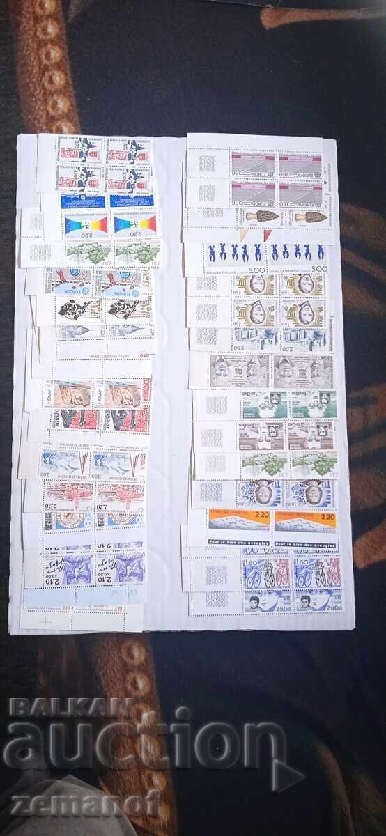 Auction  French stamps block of 4 with coupon