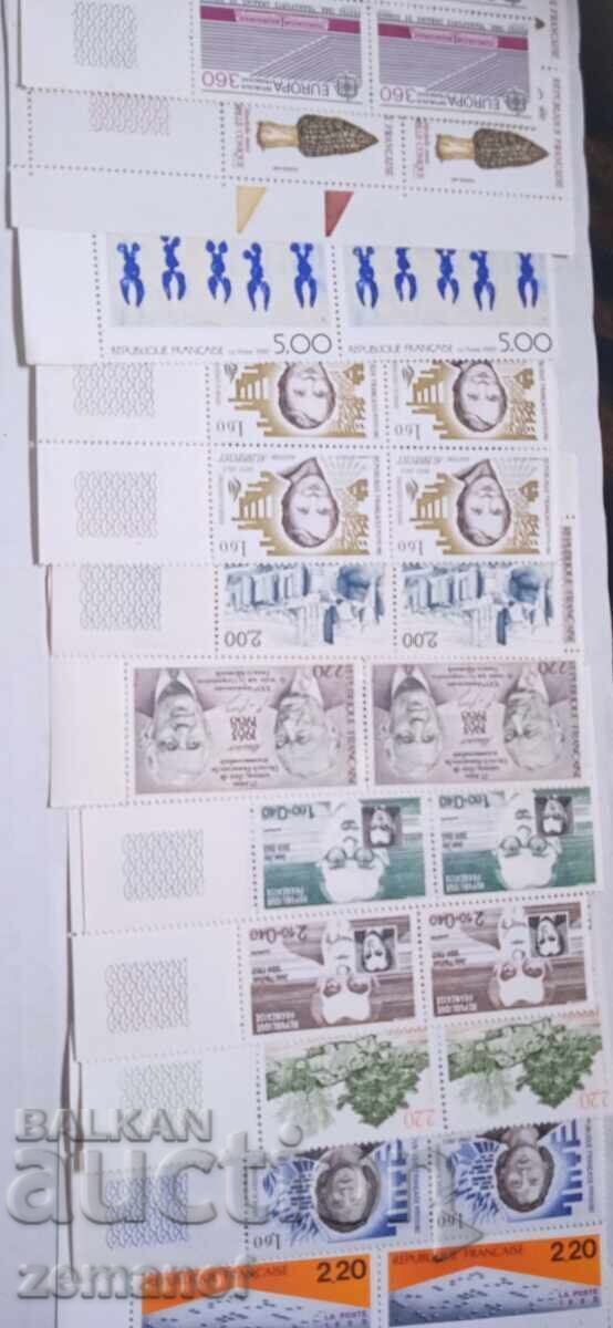 Delivery of French stamps block of 4 with coupon