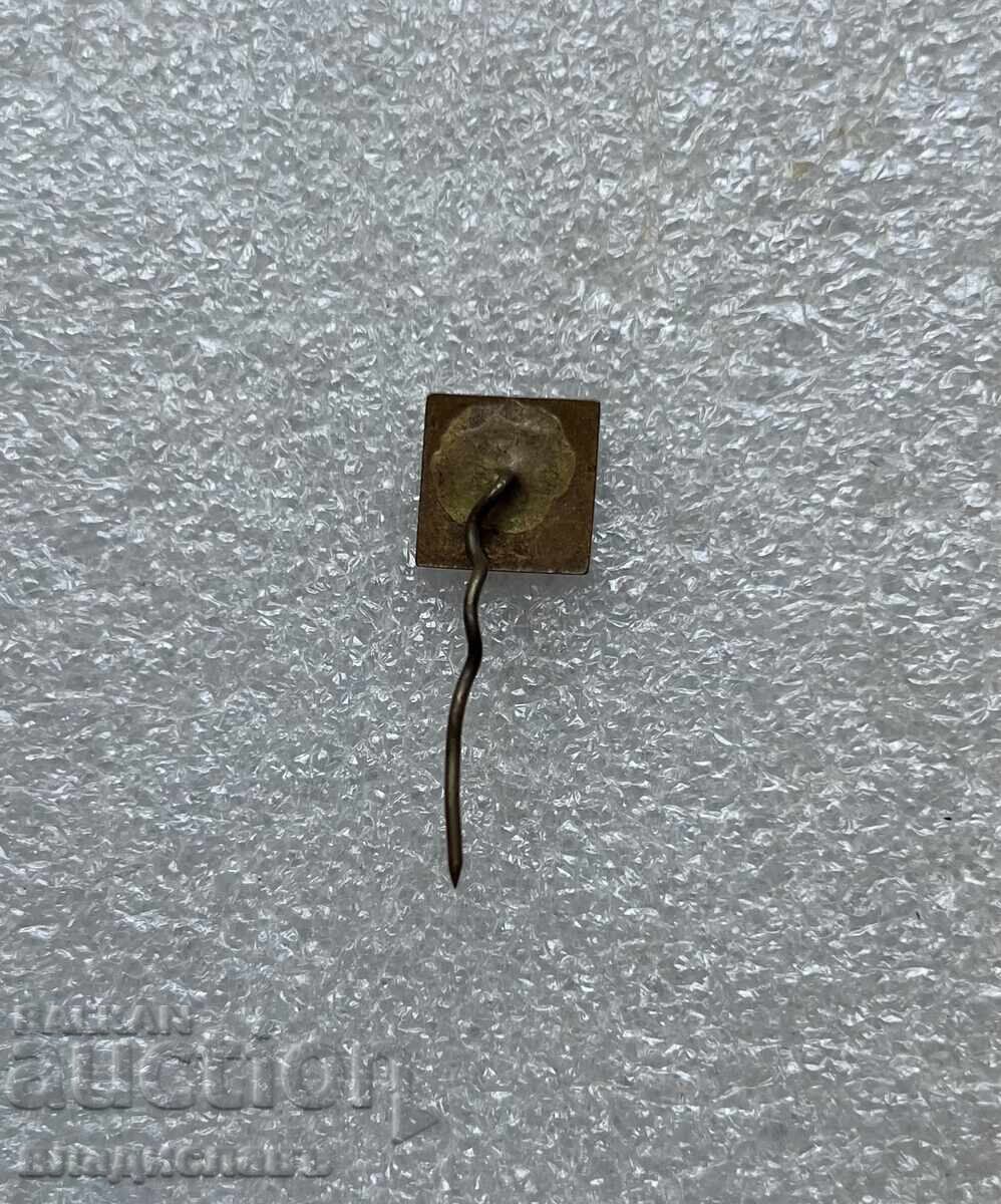 Δημοπρασία Παλιά ποδοσφαιρική κονκάρδα FD LEVSKI Σόφια σκούρο μπλε σμάλτο !