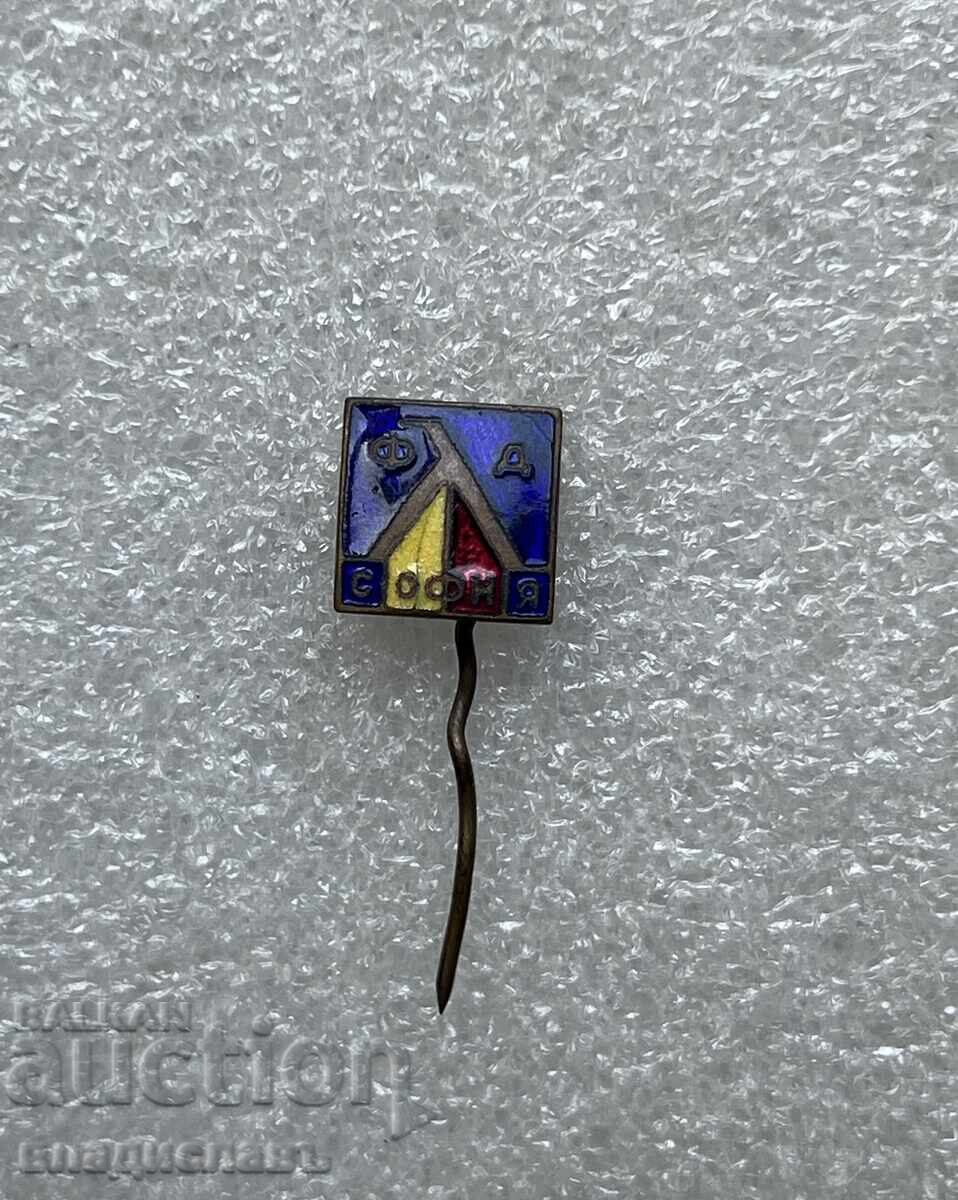 Παλιά ποδοσφαιρική κονκάρδα FD LEVSKI Σόφια σκούρο μπλε σμάλτο !