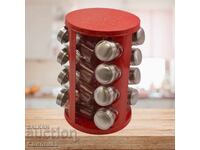 Set de condimente Voltz OV51217A16 4 buc., 16 borcane, Roșu