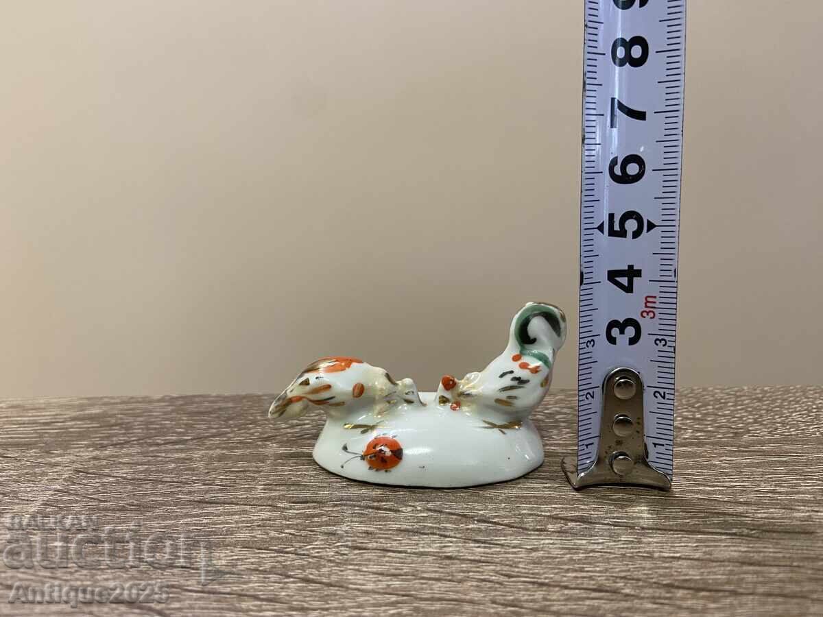 Statuette "Hen and Rooster". Miniature. Baranovka - 5