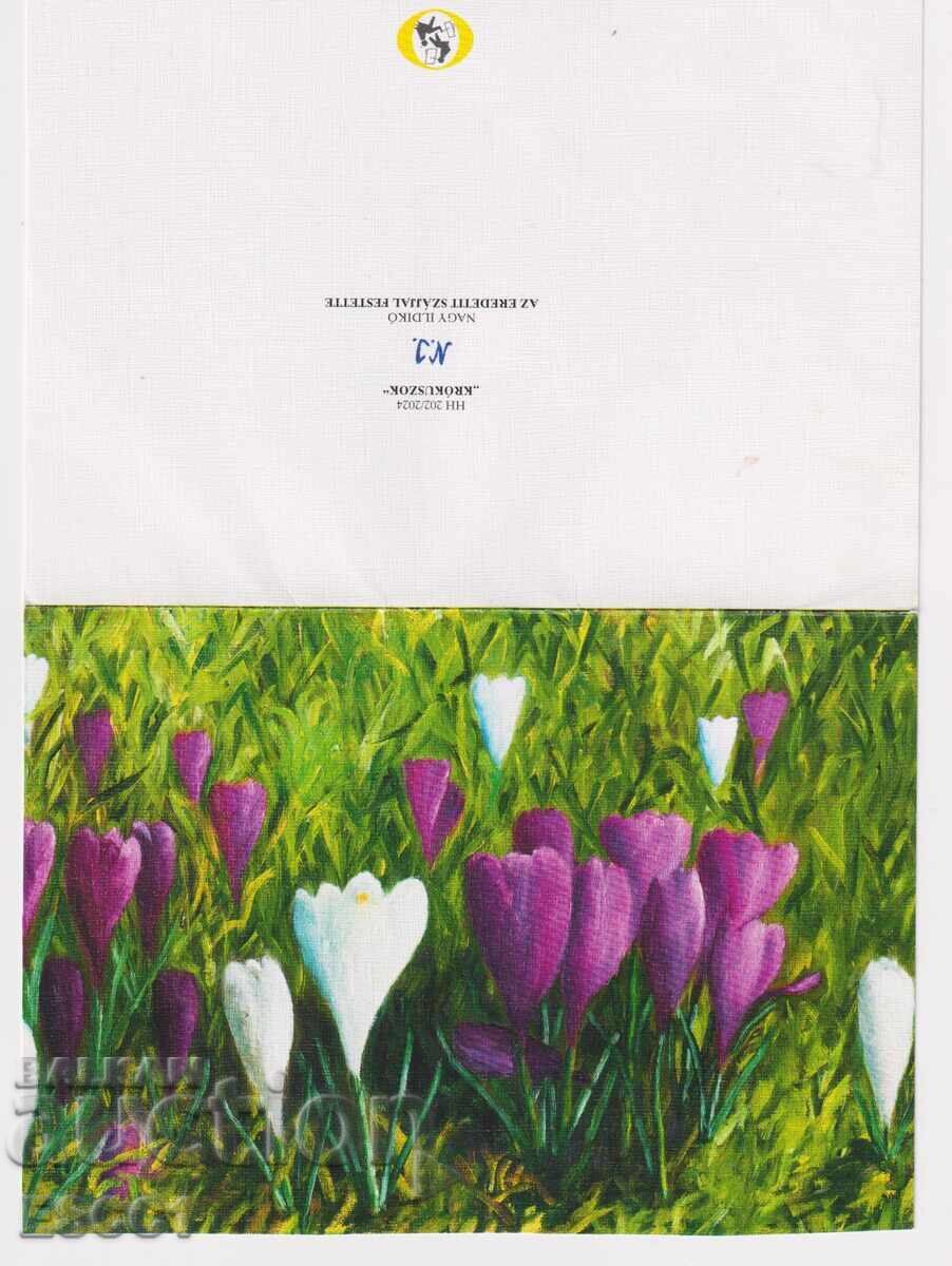 Licitație Felicitare Pictură Flori Brandușe 2024 din Ungaria