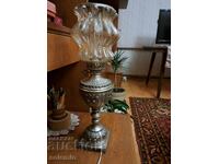 Lampă de masă electrică argintie