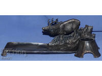 Veche călimară argintată sculptură