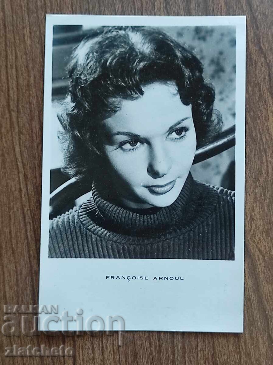 Bulgarian postcard - Francoise Arnoul