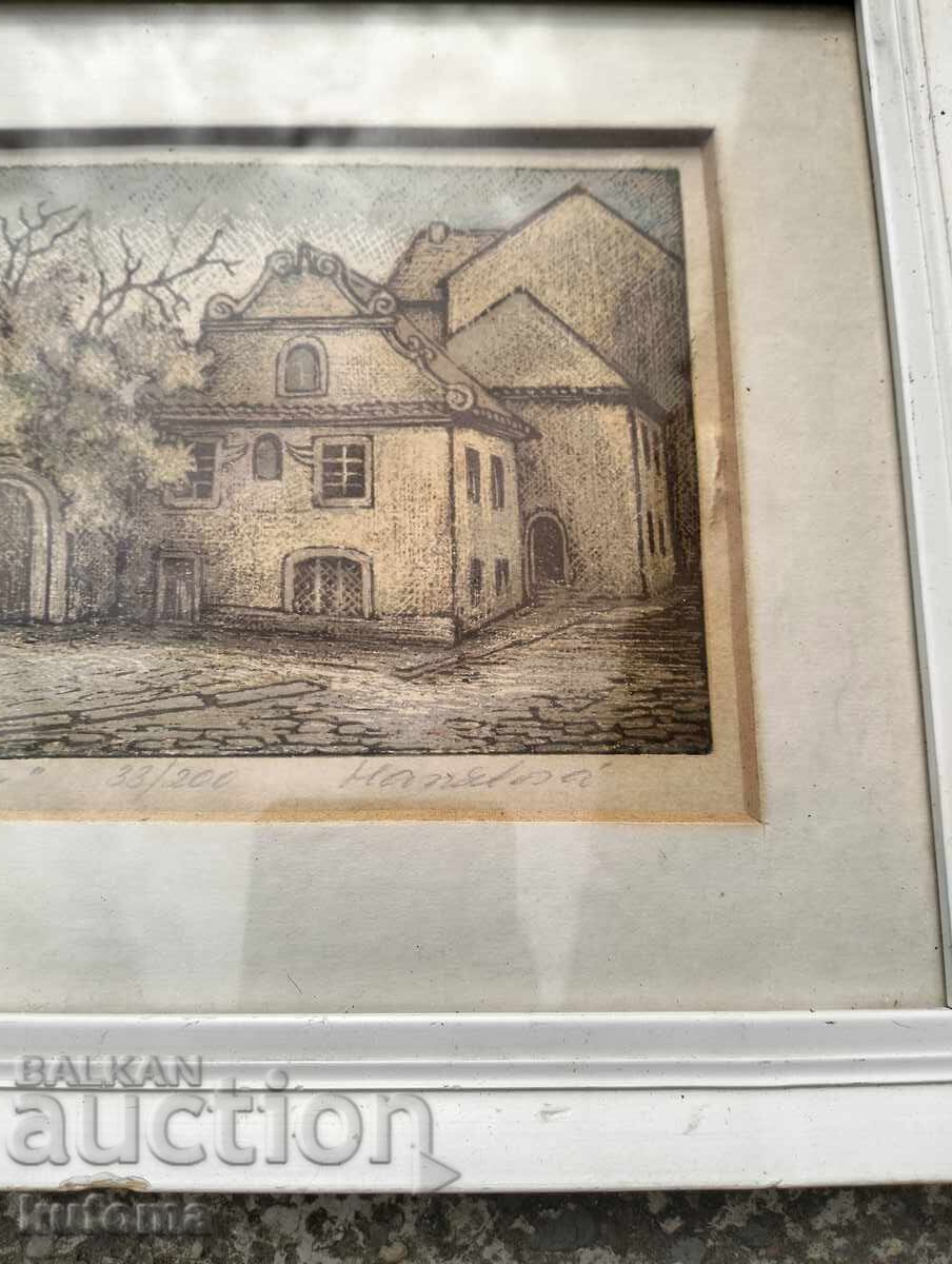 Old color graphic, signed - 5