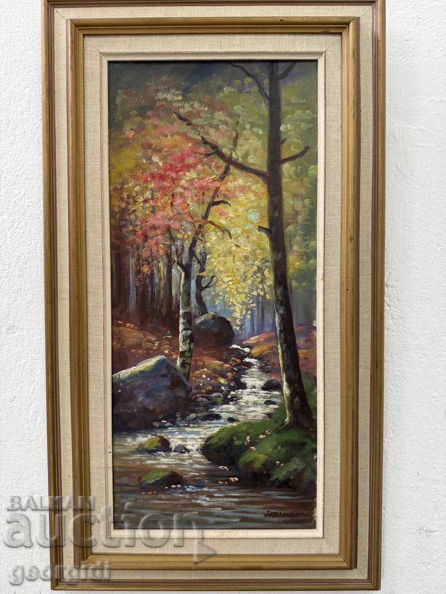 Oil painting - autumn forest landscape. №7491 with price 160.00 BGN | € 81.81 Oil painting - autumn forest landscape. №7491 with price 160.00 BGN | € 81.81