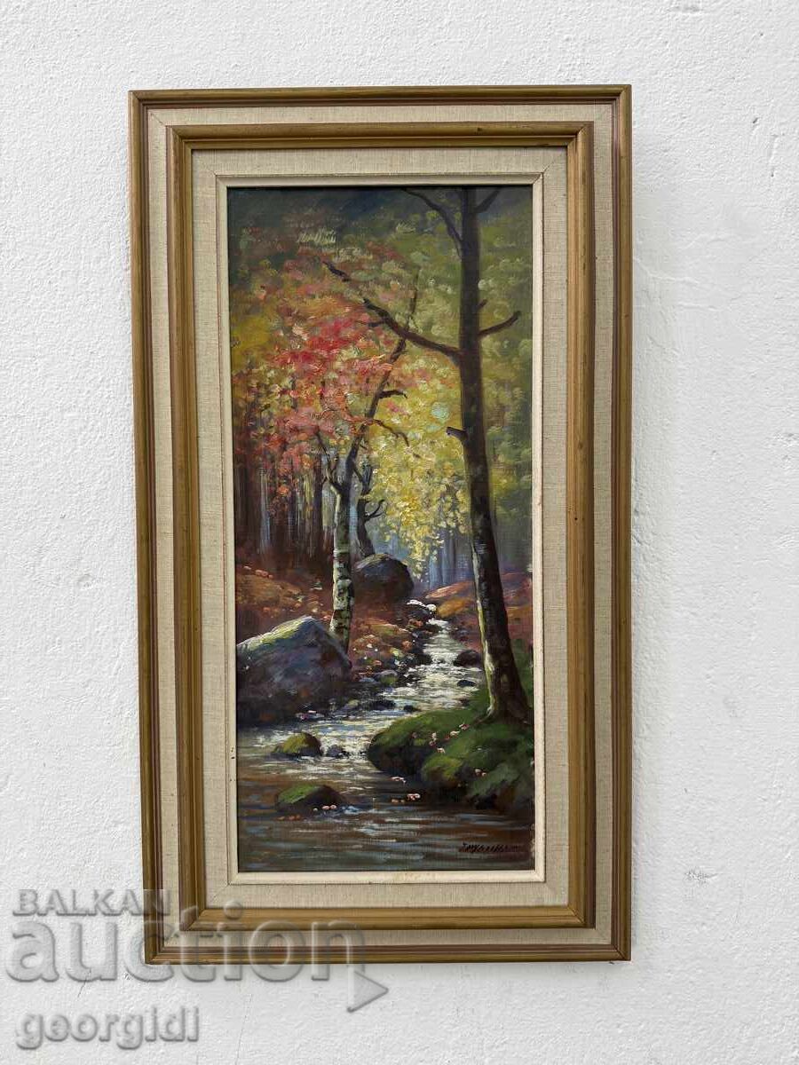 Oil painting - autumn forest landscape. №7491 Oil painting - autumn forest landscape. №7491