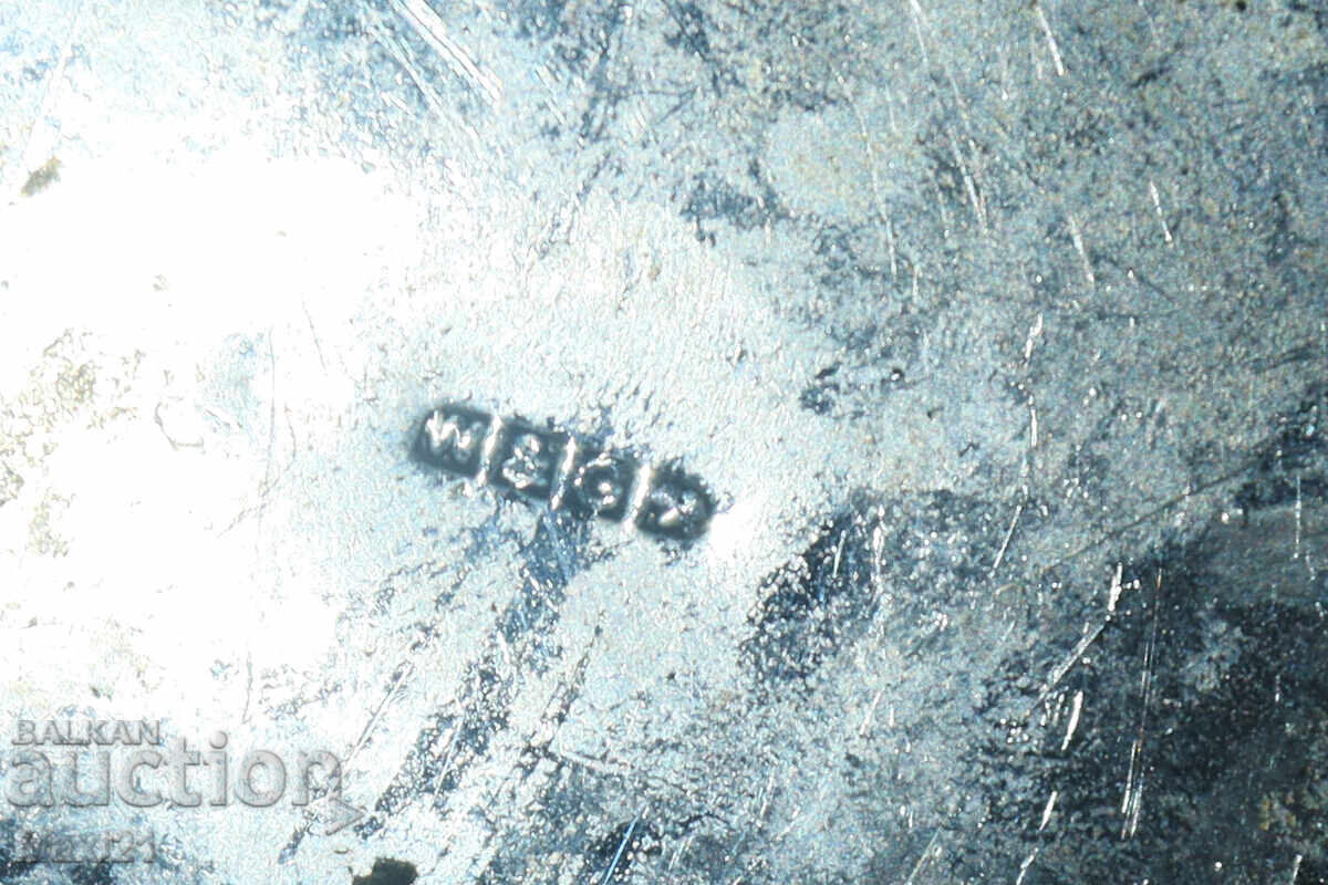 Cutie de bijuterii/cosmetice argintată veche - 6