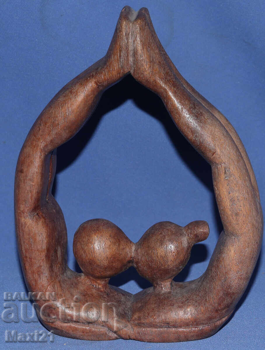 Ξυλόγλυπτο αφηρημένο εικονιστικό γλυπτό με τιμή 130.00 BGN | € 66.47