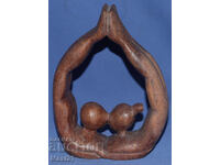 Ξυλόγλυπτο αφηρημένο εικονιστικό γλυπτό