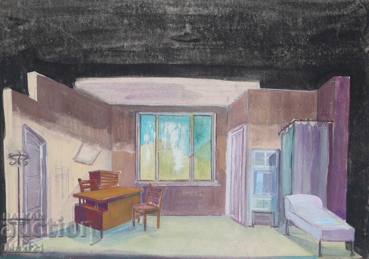 Аукцион Картина гваш сценография