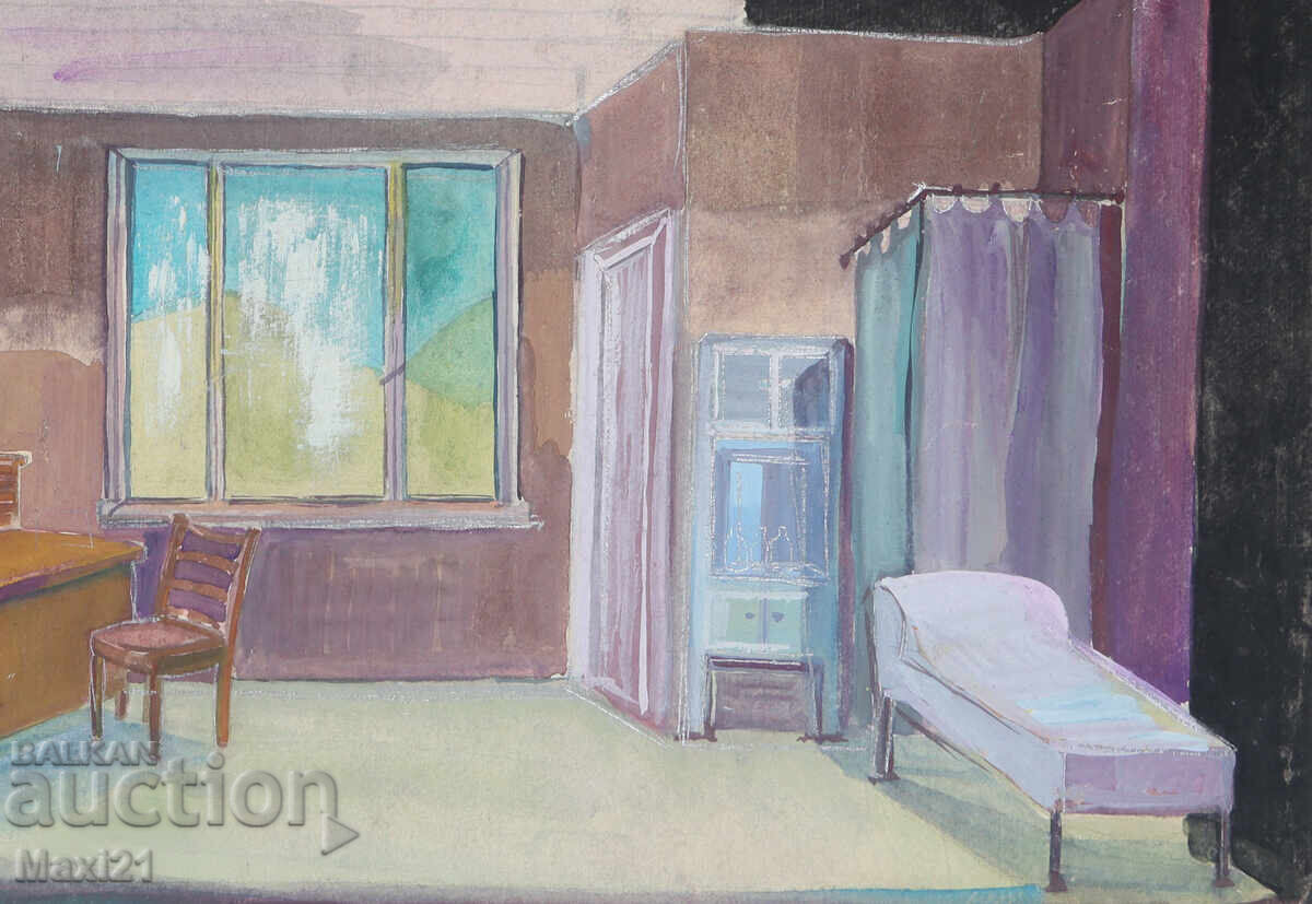 Доставка на Картина гваш сценография