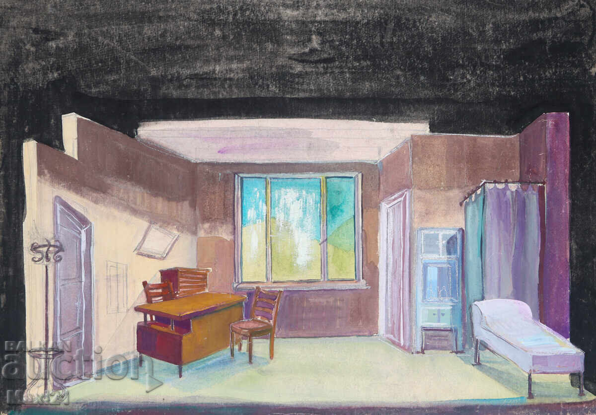 Картина гваш сценография