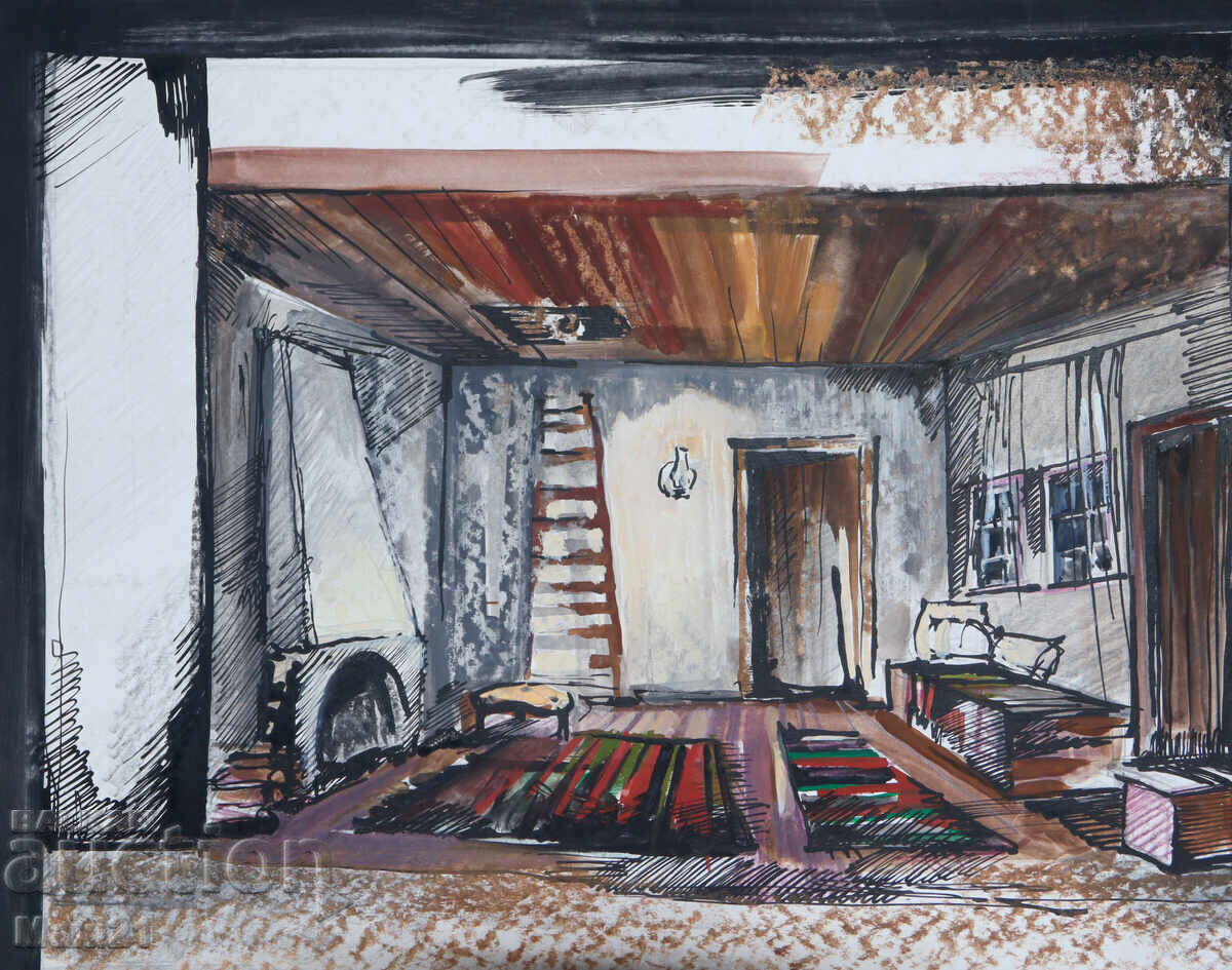 Доставка на Картина гваш сценография декор