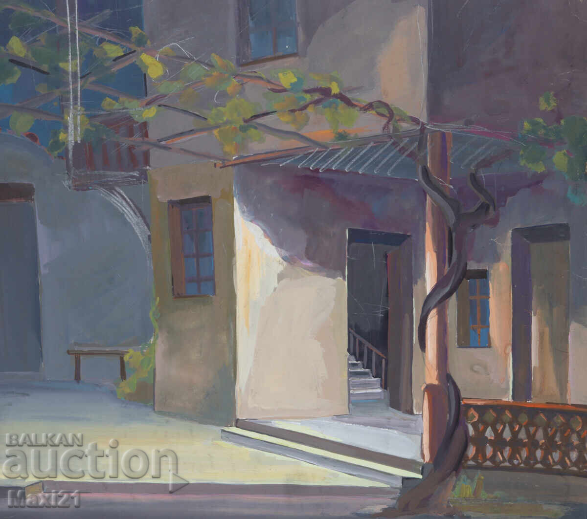 Auction  Gouache painting, scenography, interior