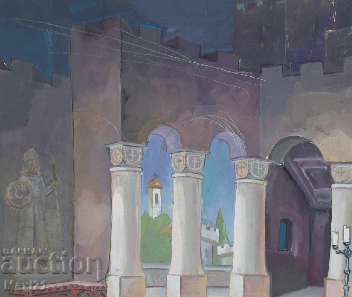 Gouache painting, scenography, interior - 6