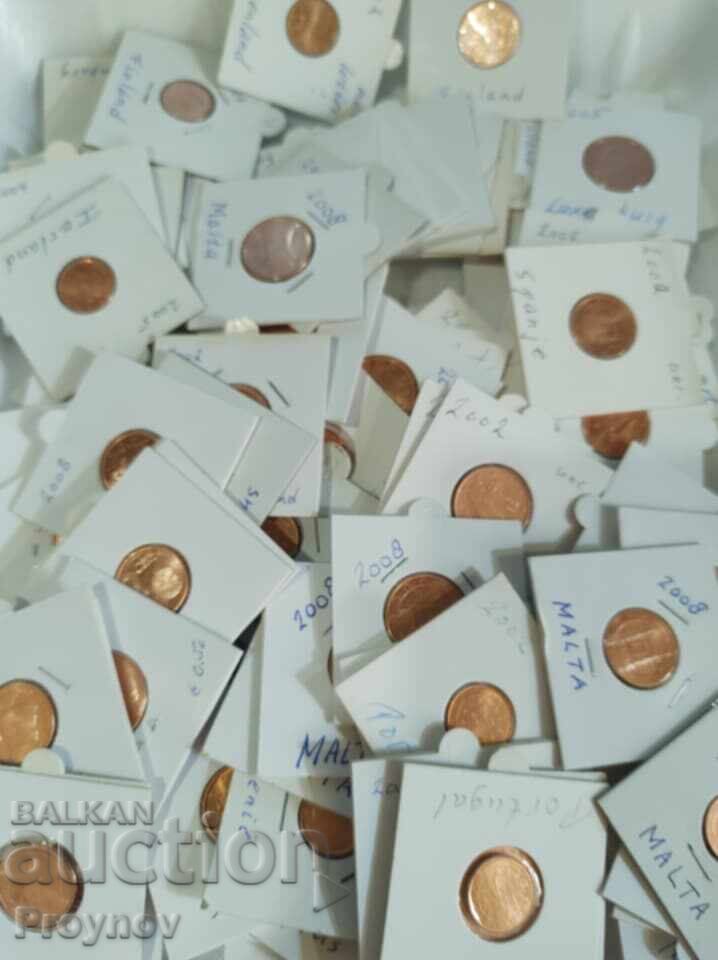100 pcs. Euro Coins - UNC 100 pcs. Euro Coins - UNC