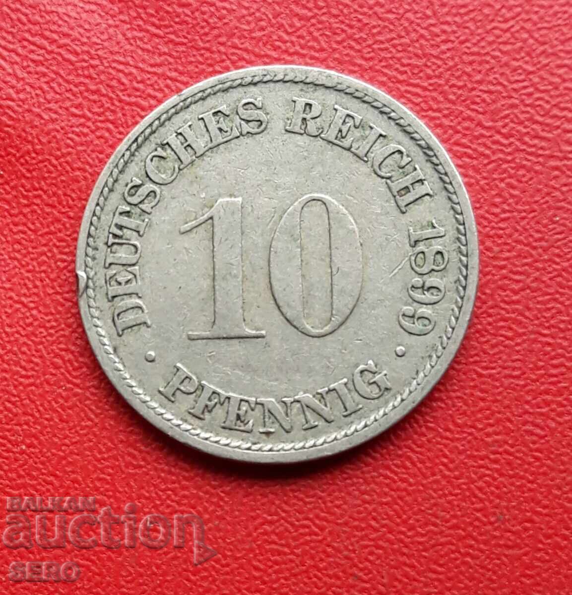 Γερμανία-10 Pfennig 1899 F-Stuttgart Γερμανία-10 Pfennig 1899 F-Stuttgart