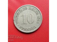 Γερμανία-10 Pfennig 1899 F-Stuttgart
