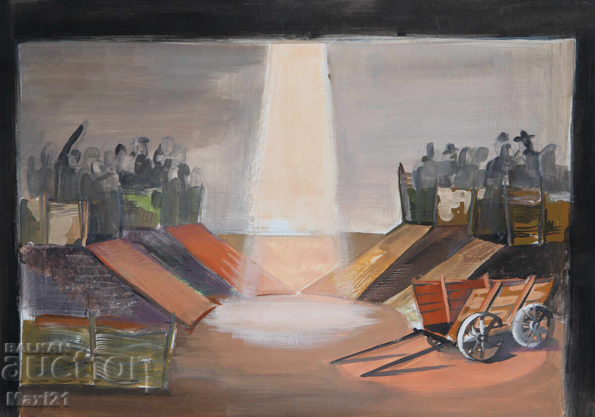 Картина гваш сценография