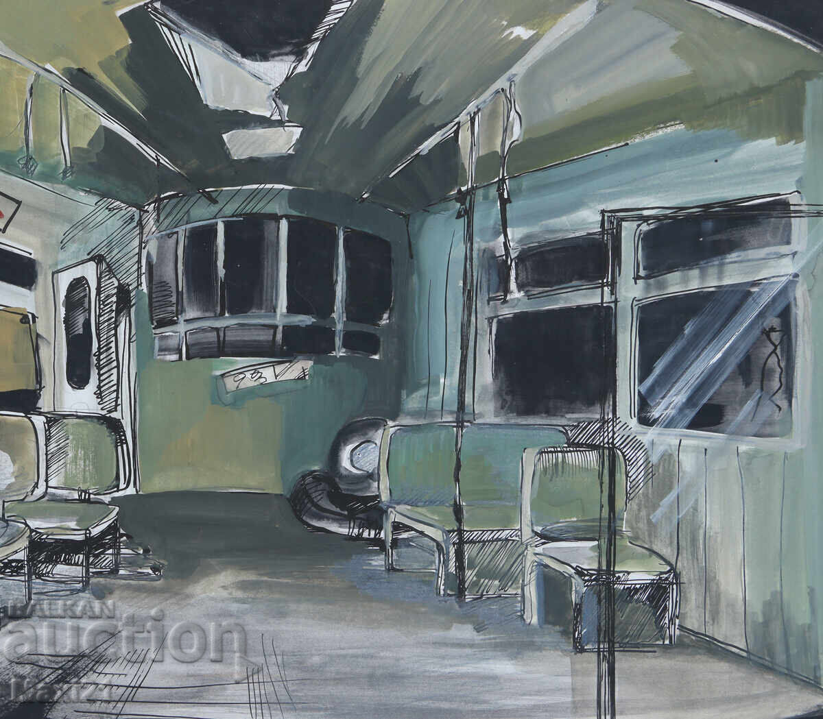 Доставка на Картина гваш сценография декор