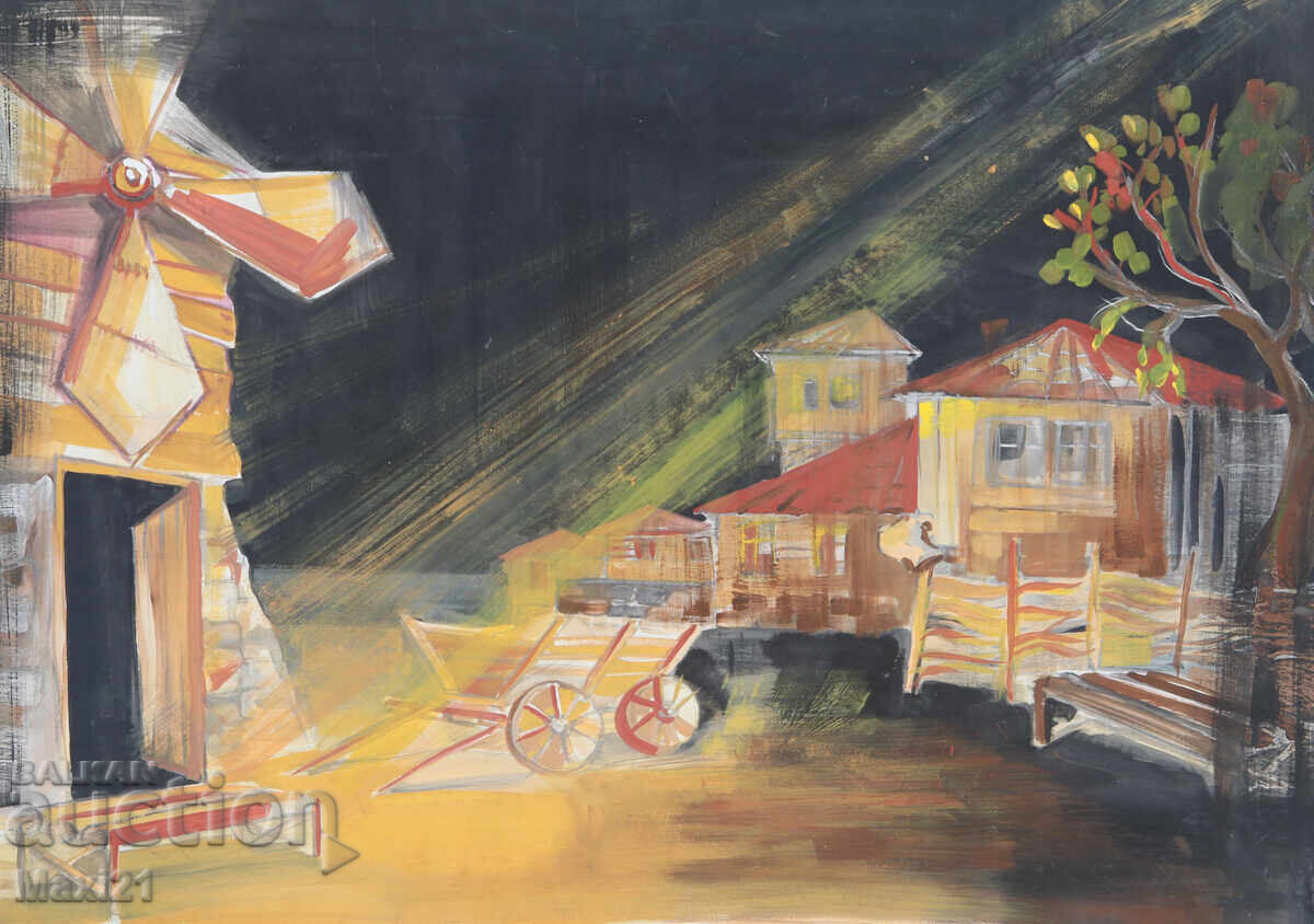 Картина гваш сценография декор с цена 150.00 лв. | € 76.69