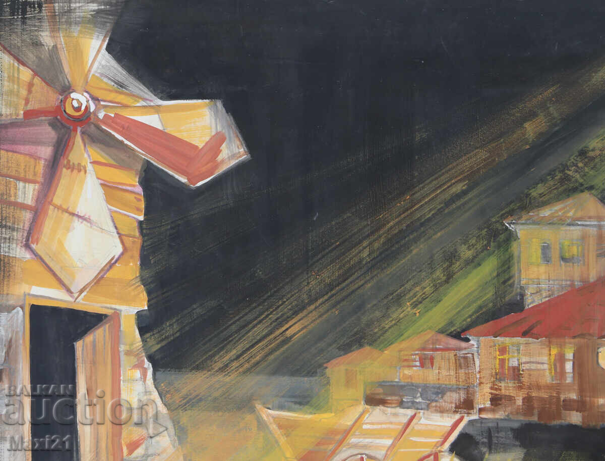 Аукцион Картина гваш сценография декор