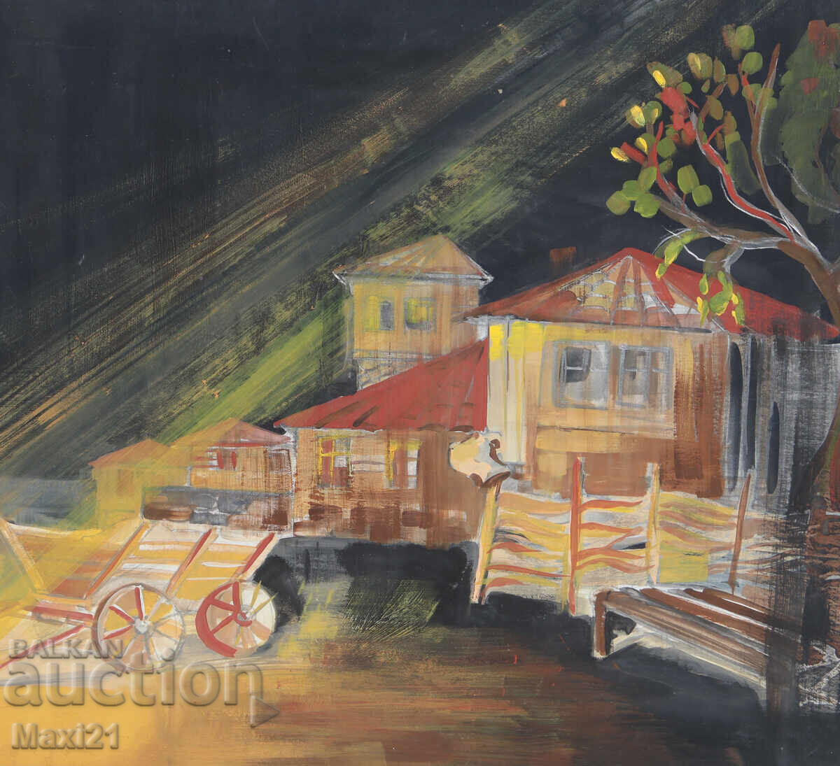 Доставка на Картина гваш сценография декор