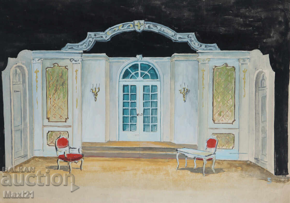 Картина гваш декор сценография с цена 150.00 лв. | € 76.69