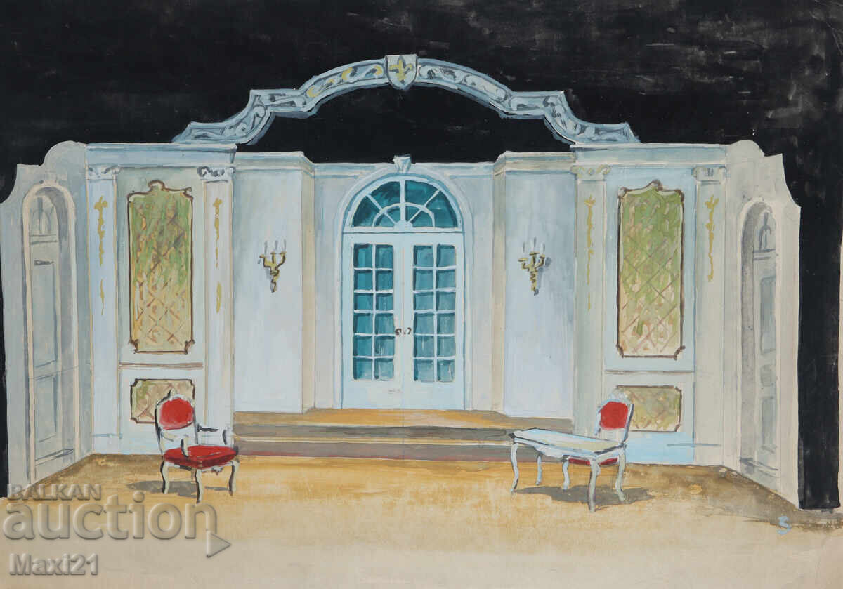 Картина гваш декор сценография