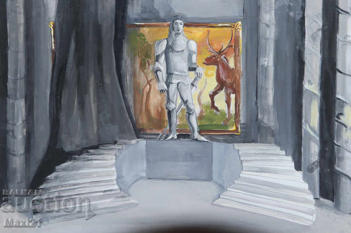 Картина гваш сценография декор с цена 150.00 лв. | € 76.69