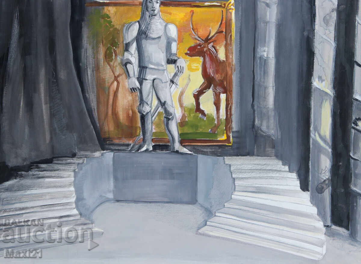 Доставка на Картина гваш сценография декор