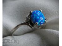 Inel argint vechi cu opal natural