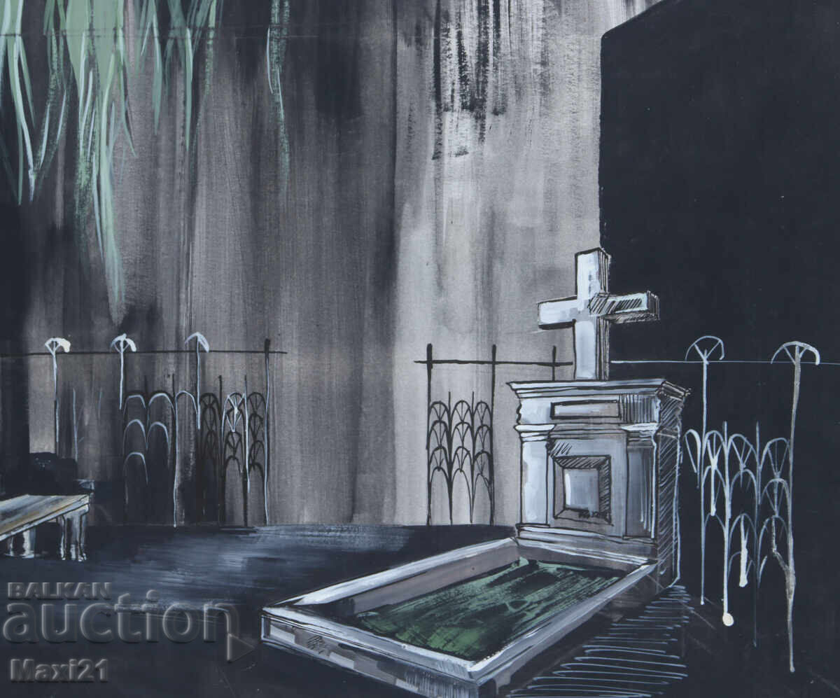 Доставка на Картина гваш сценография декор