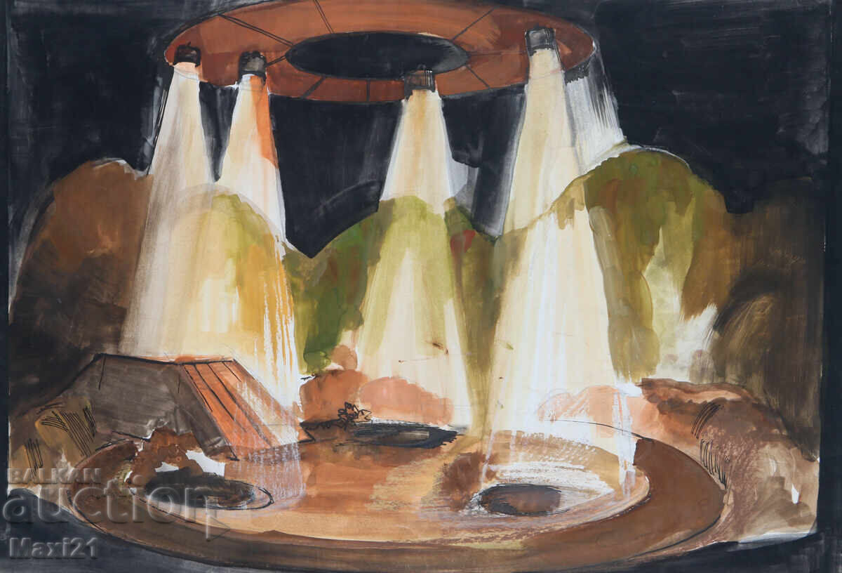 Gouache painting, scenography, decor with price 150.00 BGN | € 76.69