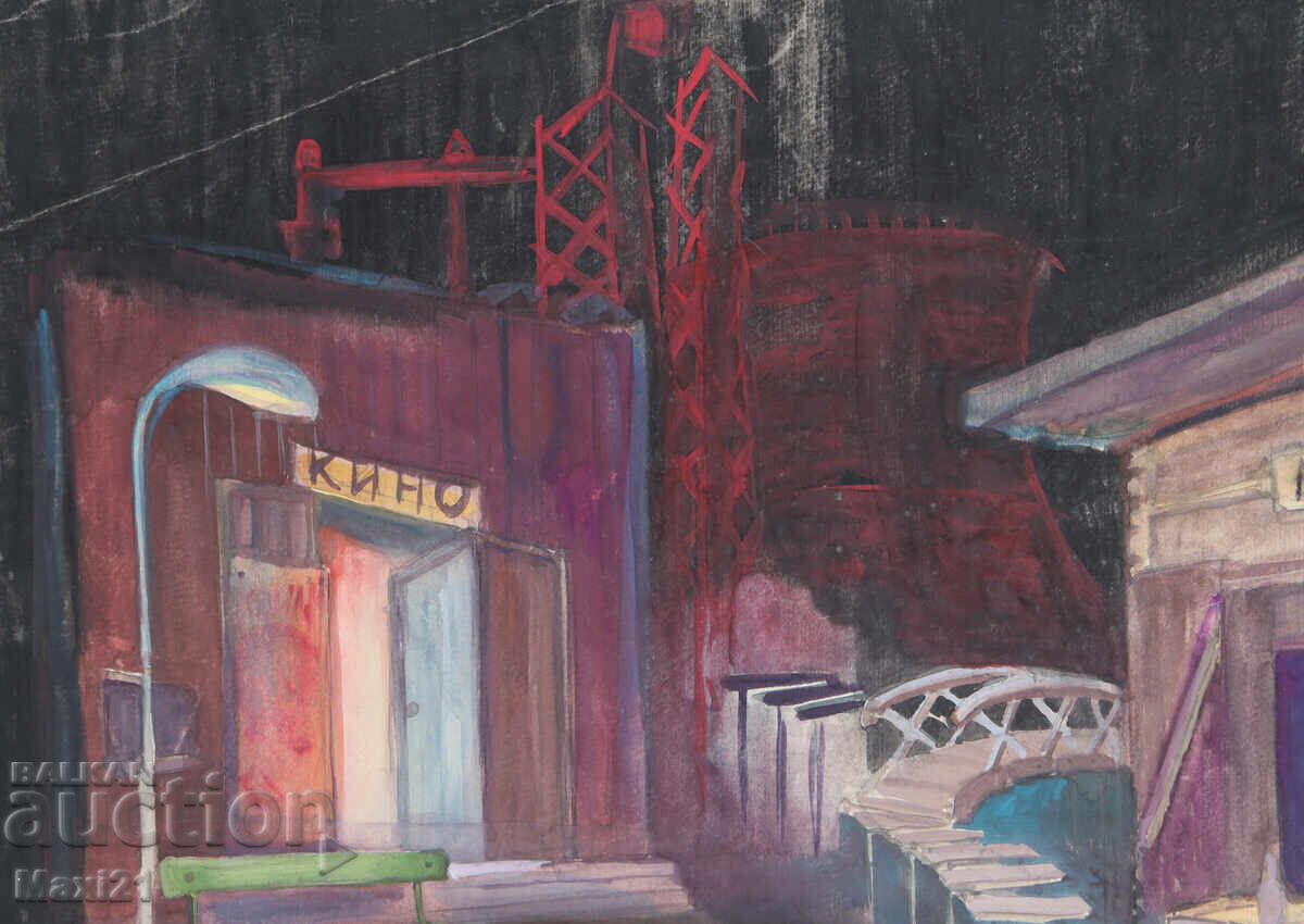 Аукцион Картина гваш сценография декор