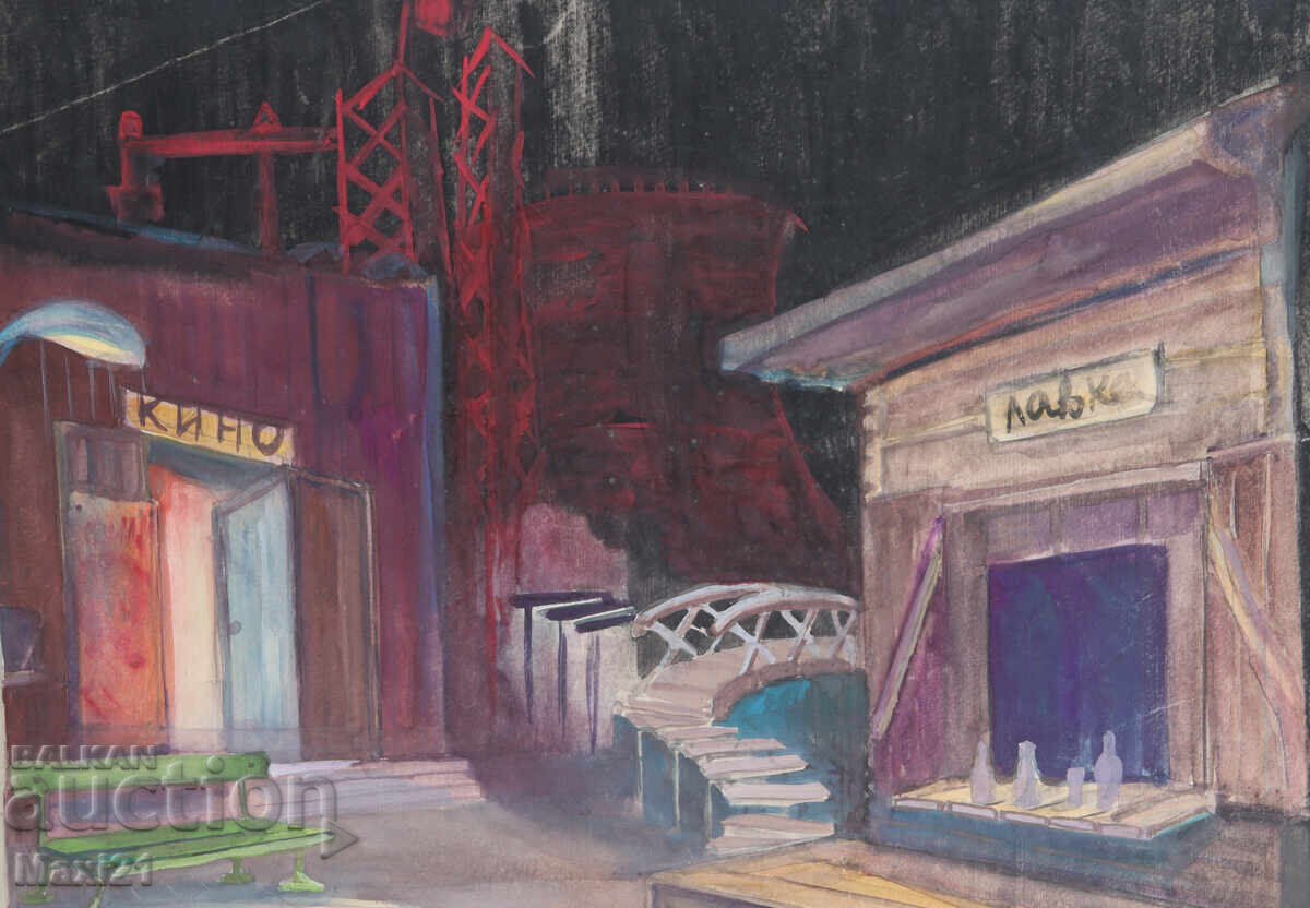 Доставка на Картина гваш сценография декор