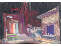 Картина гваш сценография декор