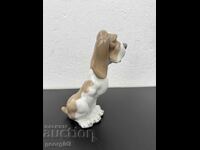 Porcelain Basset Hound Figure - Lladro - NAO. No. 7493