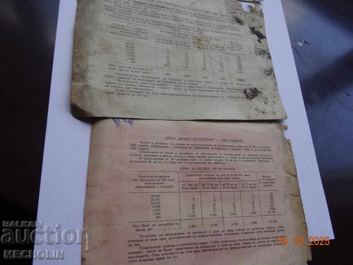 Συλλεκτικές Παλαιές Ομολογίες με τιμή 15.00 BGN | € 7.67