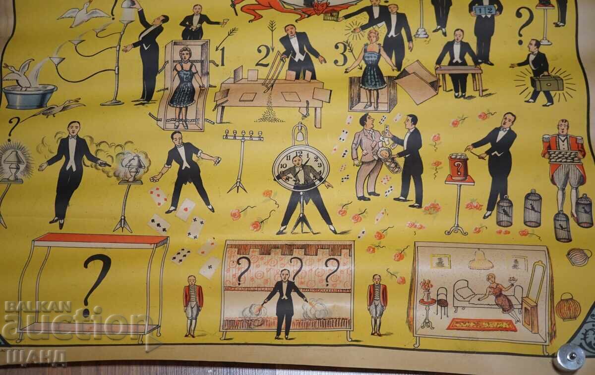 Delivery of 1935 Original Illusionist Poster Nick Dim Kos Nikola Kotsev