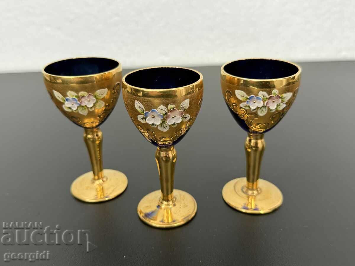 Three Italian cups with gold plating. №7495 with price 70.00 BGN | € 35.79