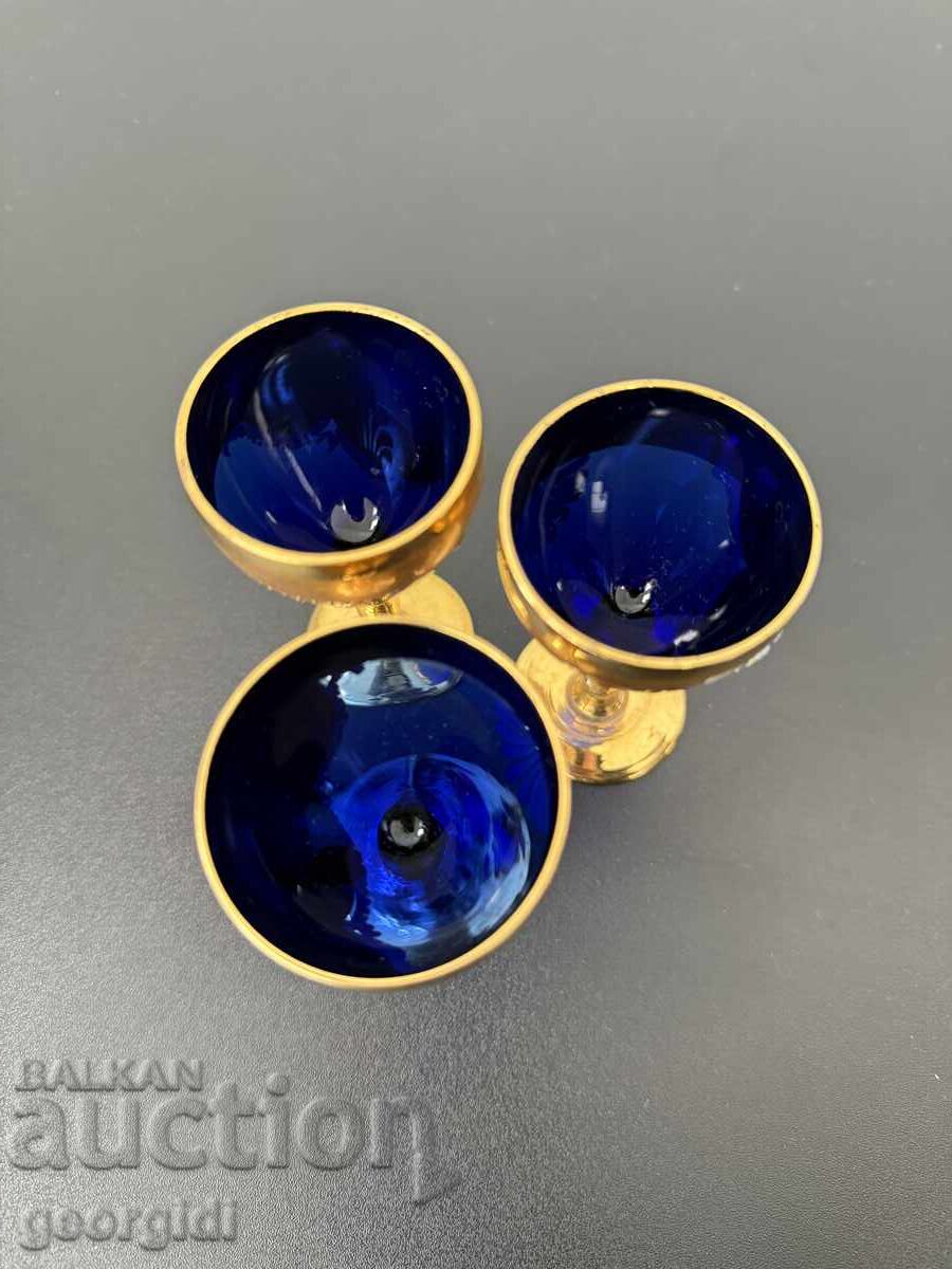 Delivery of Three Italian cups with gold plating. №7495