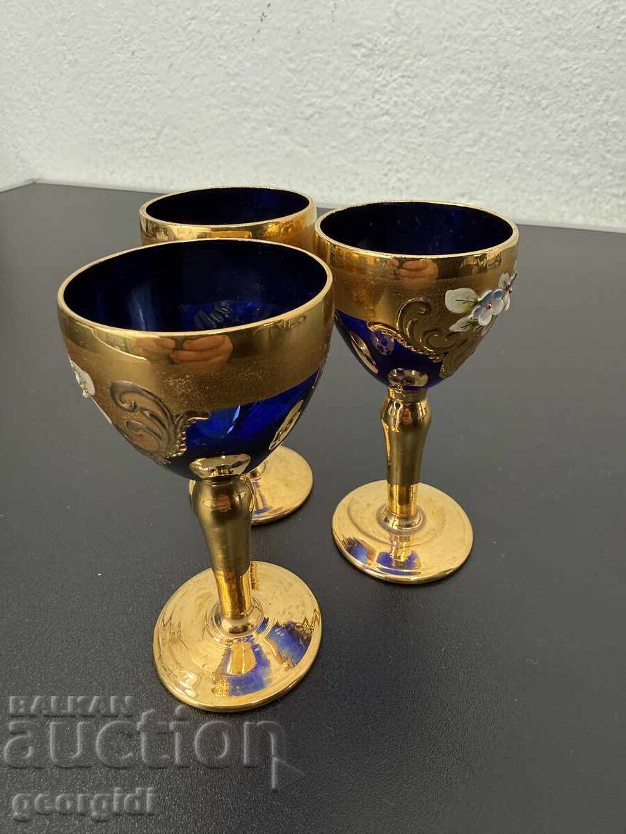Three Italian cups with gold plating. №7495 - 6